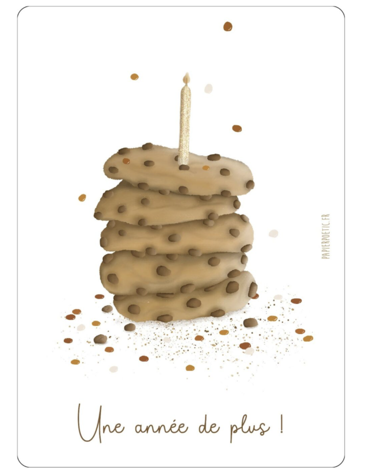 Carte Anniversaire - Cookies