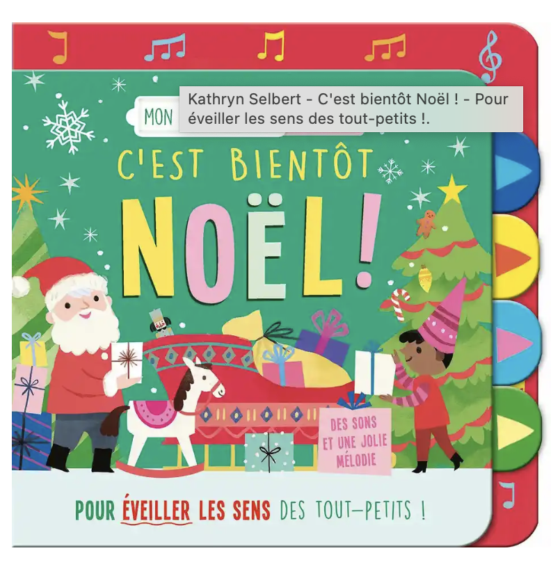 Mon imagier sonore à tirettes - C'est bientôt Noël !