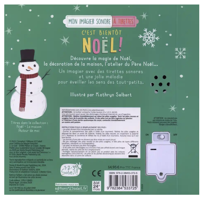 Mon imagier sonore à tirettes - C'est bientôt Noël !