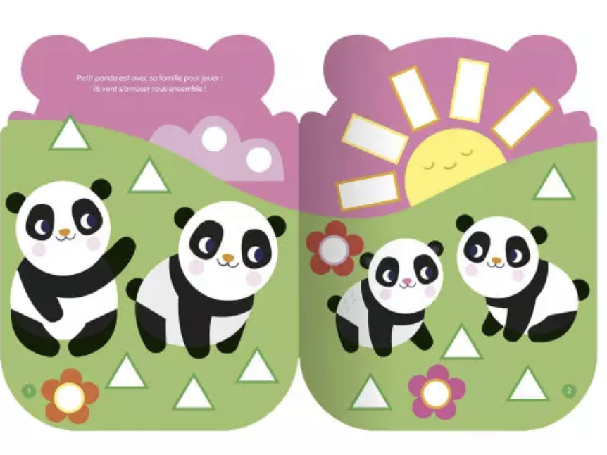 L'aventure de petit Panda - Gommettes formes