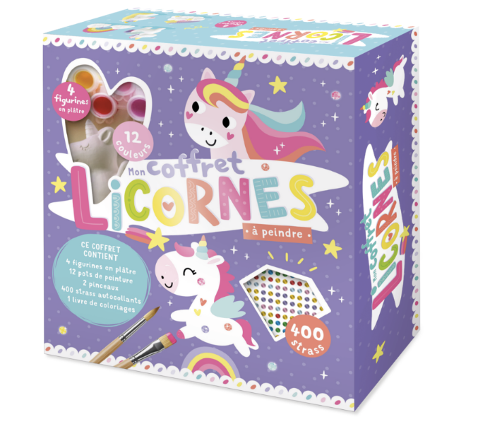 Mon coffret licornes à peindre