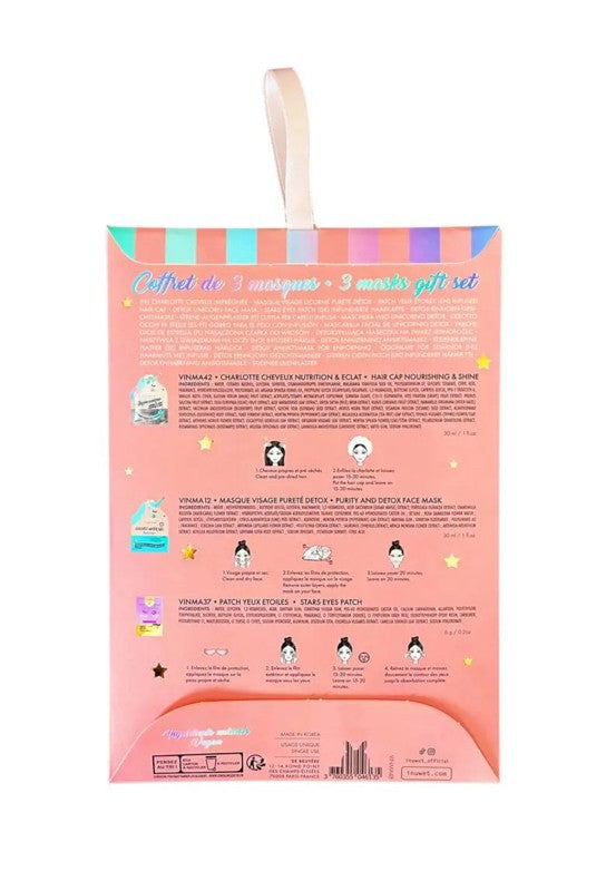 Coffret trois masques  - Cheveux, visage et yeux