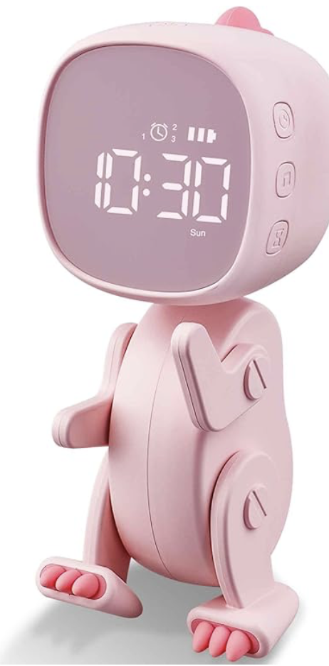 Réveil - Robot Dino - Rose