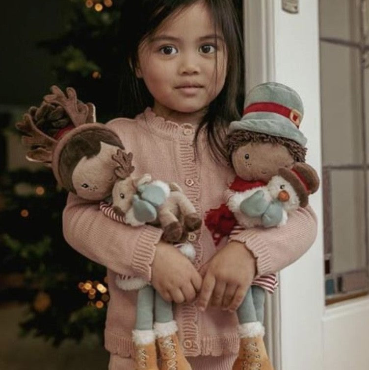 Poupée de Noël avec bonhomme de neige Jake