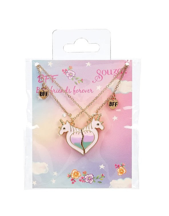 Set de 2 collier BFF Licorne