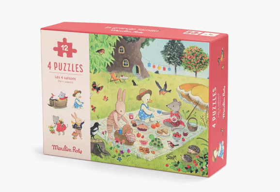Puzzle les 4 saisons 12 pièces- La grande famille