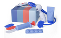 Set de docteur en silicone bleu et rouge