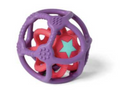 Set de 2 balles sensorielles silicone - violette et rose