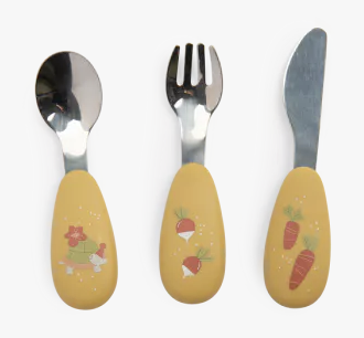 Set couverts silicone - Trois Petits Lapins