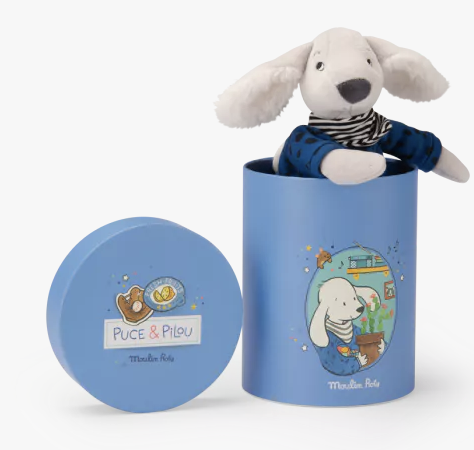 Poupée chien - Pilou bleu - Puce et Pilou