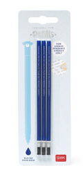 Stylo effaçable - 3 recharges encre bleue