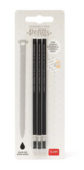 Stylo effaçable - 3 recharges encre noire