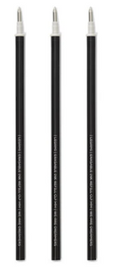 Stylo effaçable - 3 recharges encre noire