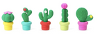 Set de 5 gommes parfumées - Cactus