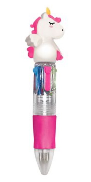 Stylo 4 couleurs - Licorne