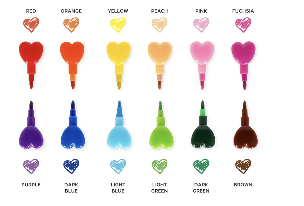 12 crayons de couleur empilables - Dream in colour