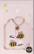 Coffret cadeau - Barrettes abeilles & Bracelet Betsy Ann