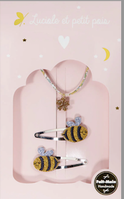 Coffret cadeau - Barrettes abeilles & Bracelet Betsy Ann