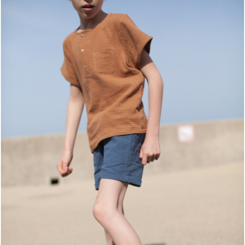Short Raja - Coton lin bleu