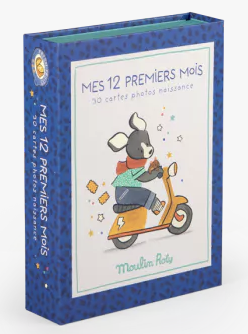 Carte naissance 12 mois - Puce et Pilou