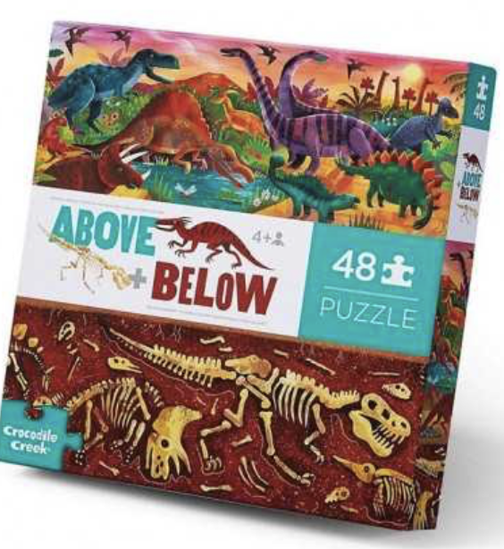 Puzzle - Dessus & Dessous - Le monde des dinosaures