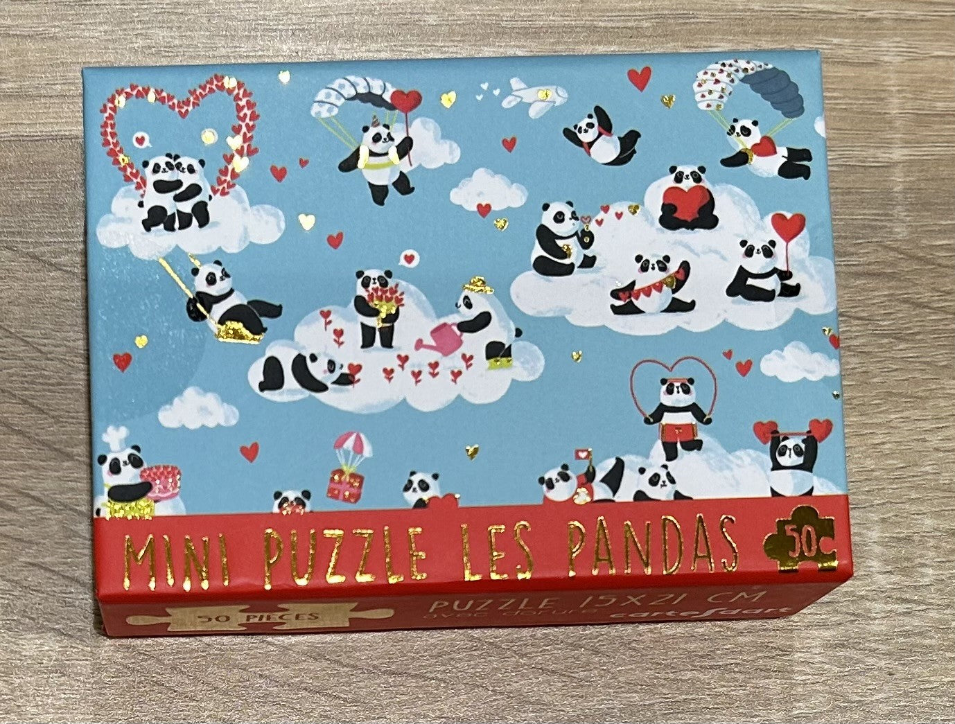 Boîte mini puzzle - Pandas 50 pièces