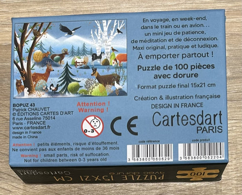 Boîte mini puzzle - Animaux de montagne 100 pièces
