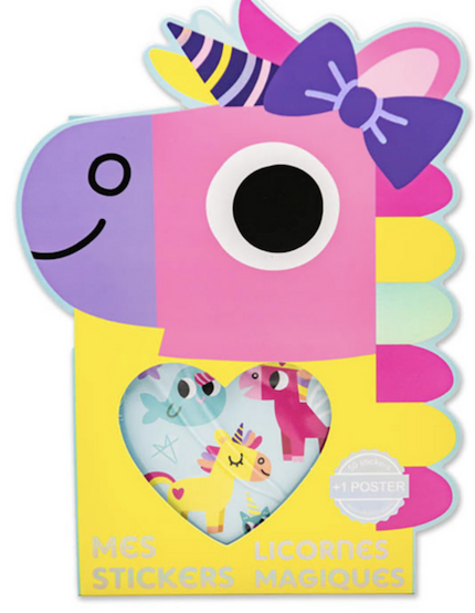 Stickers repositionnables + poster - Licornes
