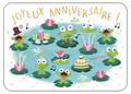 Carte - Joyeux anniversaire grenouilles