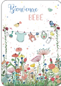 Carte - Bienvenue bébé fil à linge
