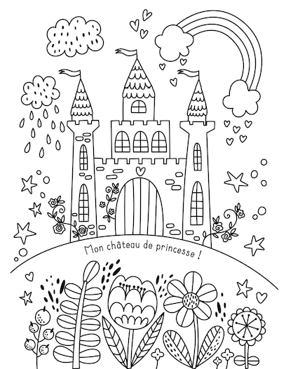 Mes planches d'artiste à colorier - Merveilleuse princesse