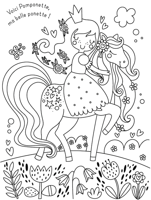 Mes planches d'artiste à colorier - Merveilleuse princesse