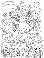Mes planches d'artiste à colorier - Merveilleuse princesse