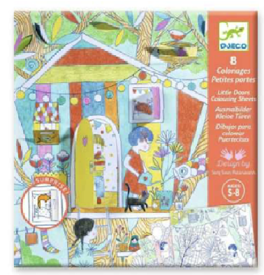 Coloriages Petites portes - Les cabanes de Nina