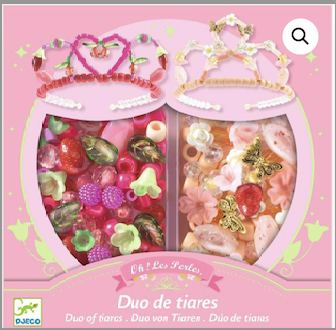 Foison de perles - Duo de tiares - Rose