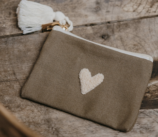 Porte-monnaie Love - Taupe