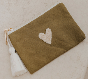 Porte-monnaie Love - Olive