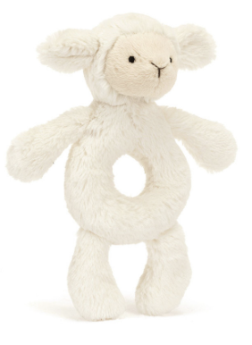 Hochet- Bashful Lamb Ring Rattle