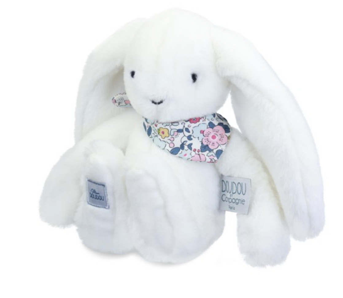 Lapin Fleurette - Blanc 25 cm