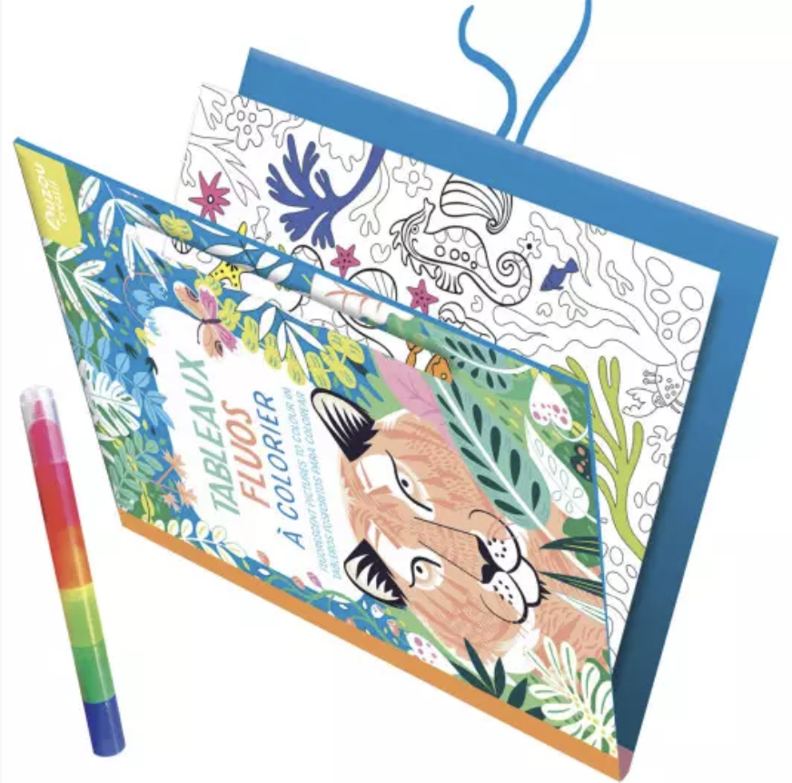Mon cahier créa - Tableaux fluos à colorier