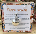 Bola de grossesse - Argent bohème Quartz rose