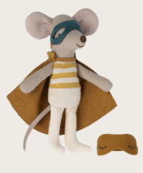 Souris Super Héros - Petit frère et sa boîte assortie