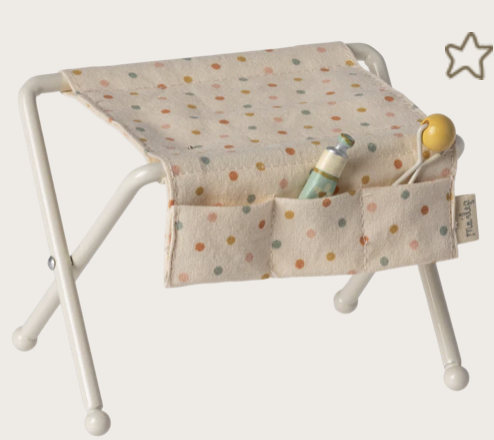 Table à langer, Bébé souris - Blanc cassé