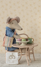 Table à café et banc, Souris, Grande - Rose pâle