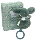 Lapin doudou - Boîte à musique Lapin vert sauge