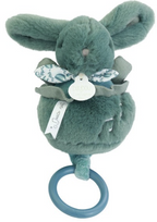 Lapin doudou - Boîte à musique Lapin vert sauge
