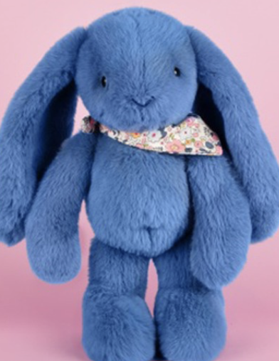Lapin Fleurette - Bleu 35 cm