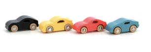 Coffret de 4 voitures en bois - Super cars