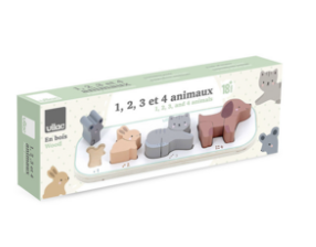Encastrement en bois - J'apprends à compter les animaux