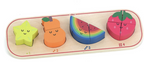 Encastrement en bois - J'apprends à compter les fruits